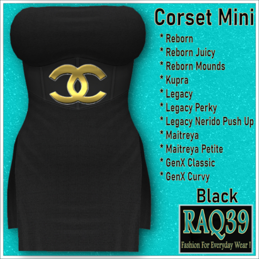 [R39] Corset Mini-Black