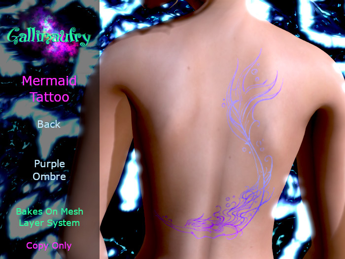 Mermaid: Purple Ombre - Back