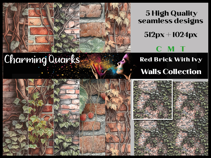 CQ Textures - Red Brick with Ivy *FULL PERMS* 