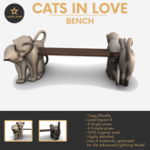 LUCKY STAR - Cats In Love Bench