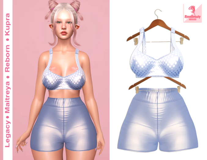 RoseBeauty - Set-Silk  /  Blue