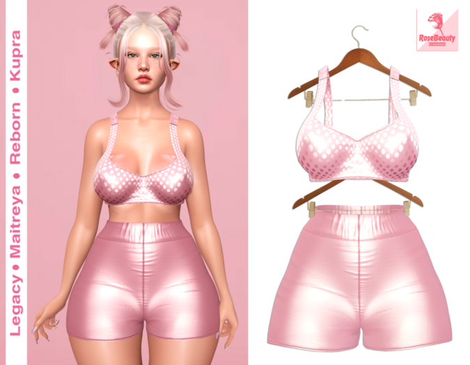 RoseBeauty - Set-Silk  / Pink