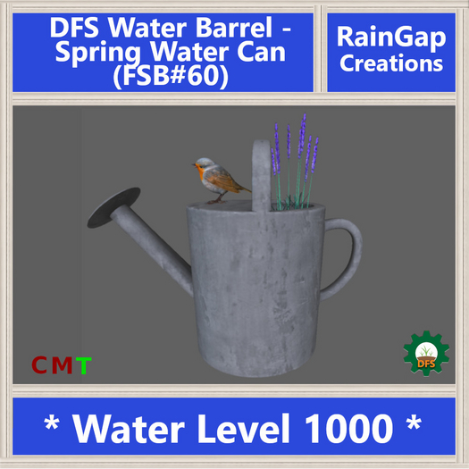 DFS Water Barrel - Spring Water Can (FSB#60) ACTUAL ITEM