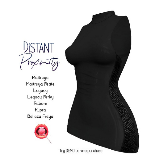 Distant Proximity Dress Snake Black [Add me]