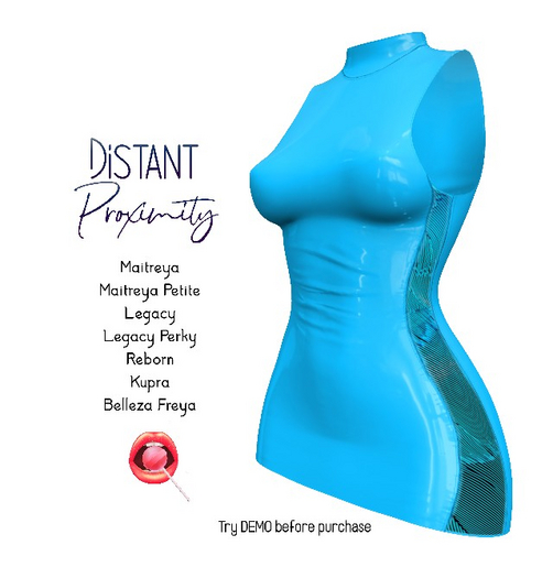 Distant Proximity Dress Blue Feather Side [Add me]