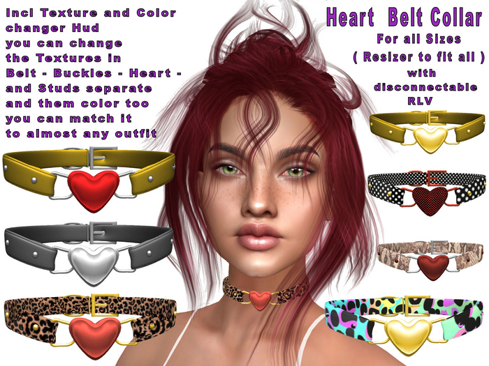 Heart  "Belt " Collar