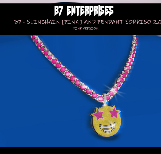 B7 - SLINCHAIN [PINK ] AND PENDANT SORRISO 2.0