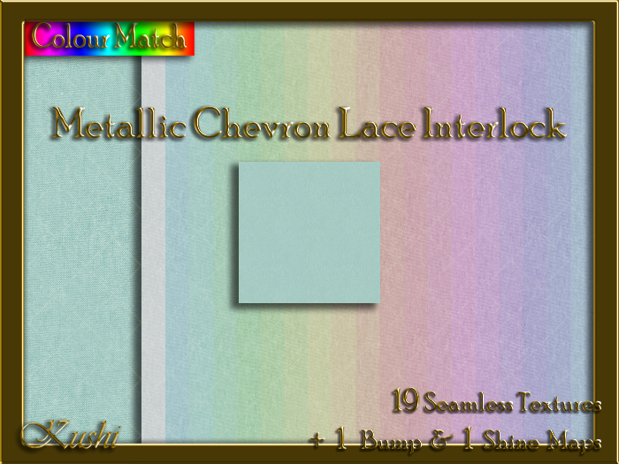 Second Life Marketplace - Metallic Chevron Lace Interlock Solid ...