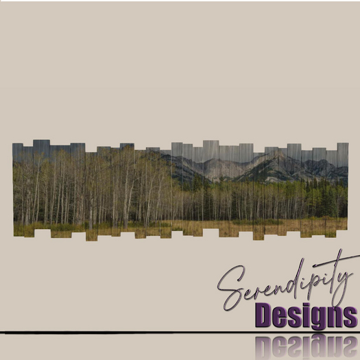 Serendipity Designs - Aspen Frost Panoramic Plank Art