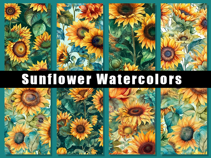 Second Life Marketplace - Summer Sunflowers - 8 textures - FULL PERM