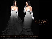 GGVG STARRY NIGHT GOWN BLACK&WHITE