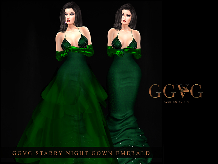 GGVG STARRY NIGHT GOWN EMERALD