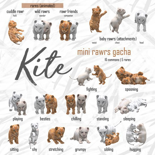 KITE - Mini Rawrs -  Rawr Friend  1 RARE