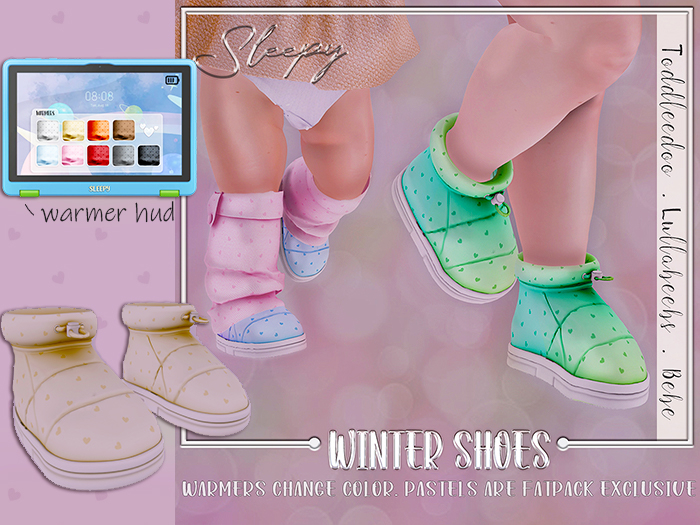 Sleepy. Winter Shoe -yellow-