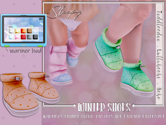 Sleepy. Winter Shoe -orange- 