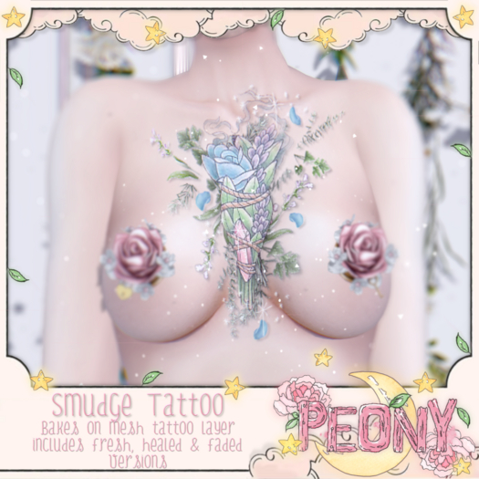{Peony} Smudge Tattoo {Box}