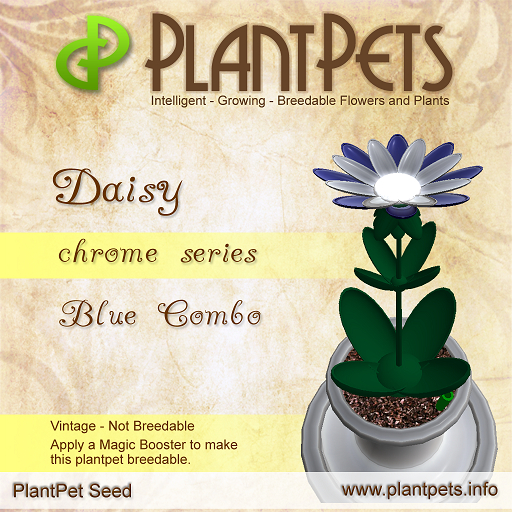 PlantPet Seed [Daisy *Chrome Blue Combo*] RARE VINTAGE