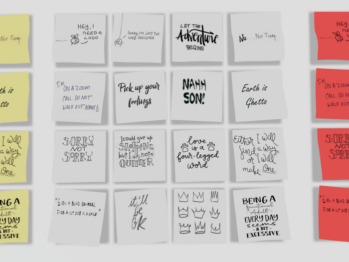 Hollyhood Sticky Notes - White