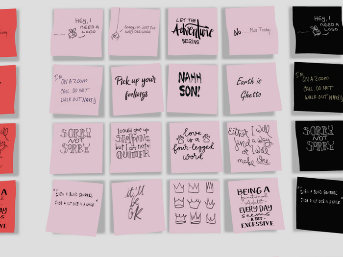 Hollyhood Sticky Notes - Pale