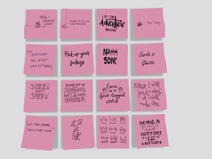 Hollyhood Sticky Notes - Pink