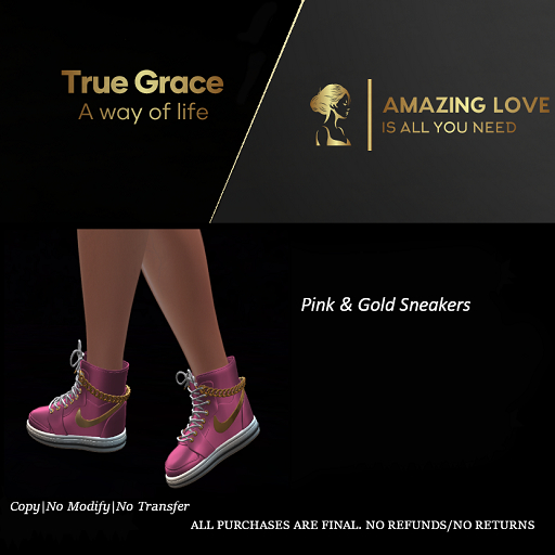 Pink & Gold Sneakers - Kupra