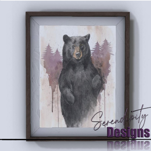 Serendipity Designs - Bear Watercolor 2 Painting