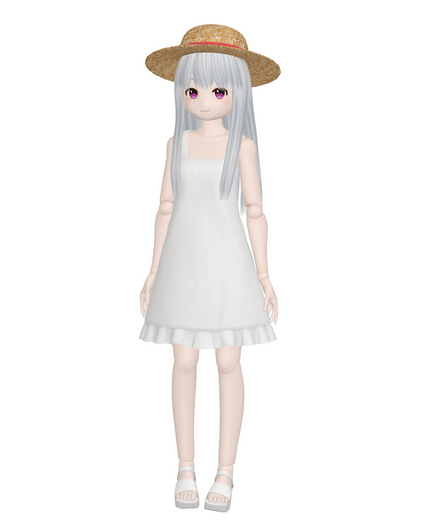 white dress for Lucie Doll