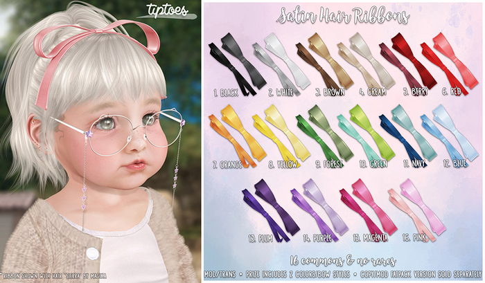 . tiptoes - Satin Hair Ribbon - FP (Copy/Mod)