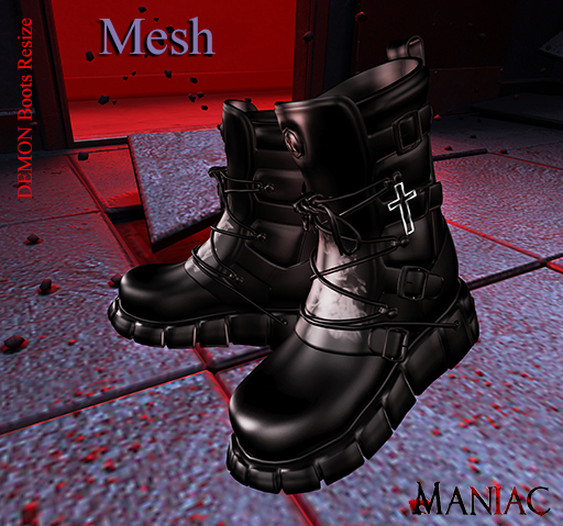 DEMON Men Boots Mesh - FLAMES