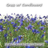 T-Spot Mesh - Grass w/ Cornflowers - FP - LI=1.1