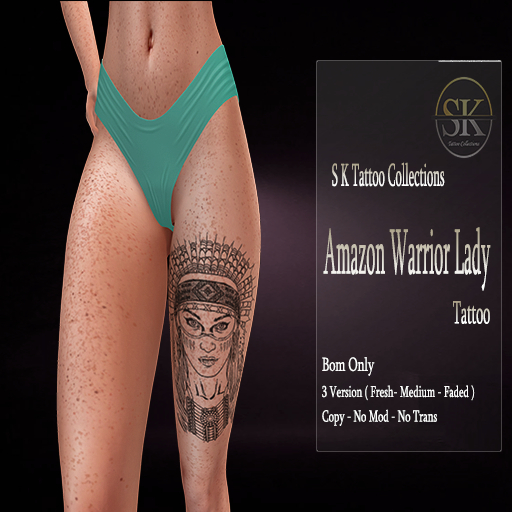 Amazon warrior Lady Tattoo