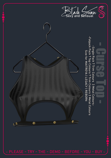 ! Black Swan ! Curse TOP - Stripes