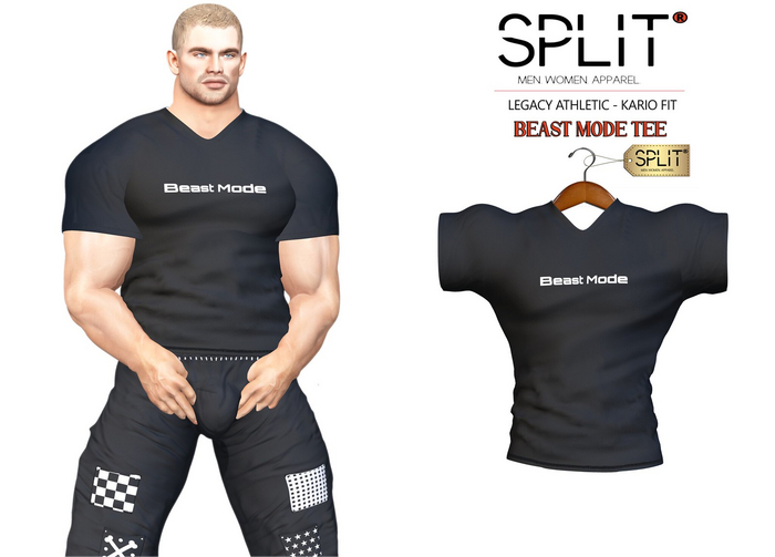 SPLIT APPAREL - Beast Mode Tee DEMO