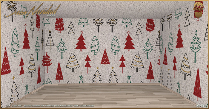 Snow Navidad Backdrop - The Bearded Guy