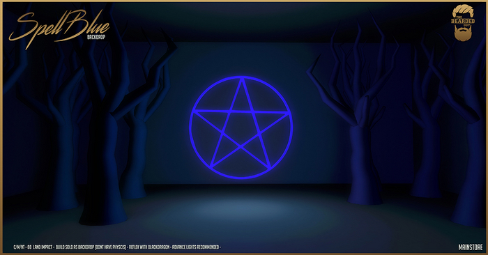 Spell Blue Backdrop - The Bearded Guy