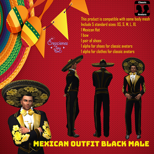 JOY: MEXICAN OUTFIT BLACK MALE