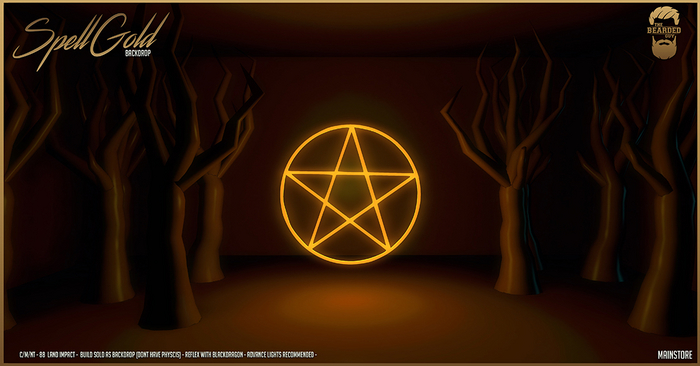Spell Gold Backdrop - The Bearded Guy