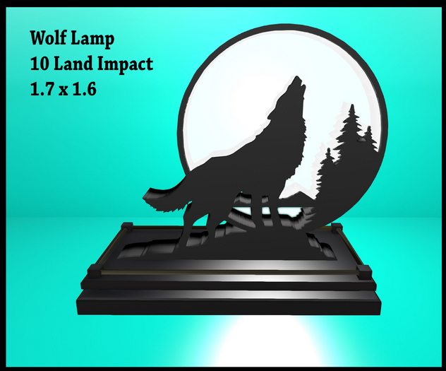 AH ~ Wolf Lamp Decoration  *NEW*  MESH