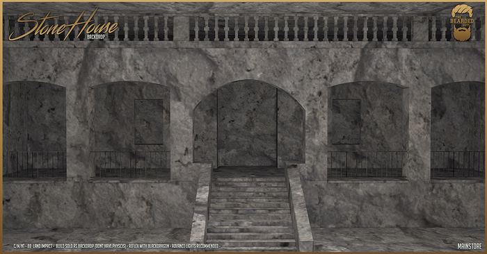 Stone House Backdrop - The Bearded Guy