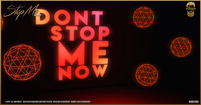 Stop Me Backdrop - The Bearded Guy