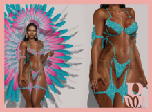 Rosary. J'ouvert . Bodysuit Blue
