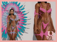 Rosary. J'ouvert . Bodysuit Pink
