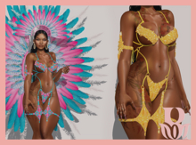Rosary. J'ouvert . Bodysuit Yellow