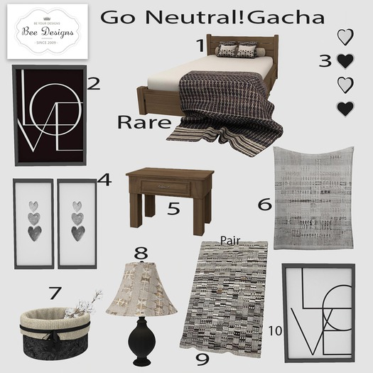 Bee Designs Go Neutral! Gacha 1 RARE