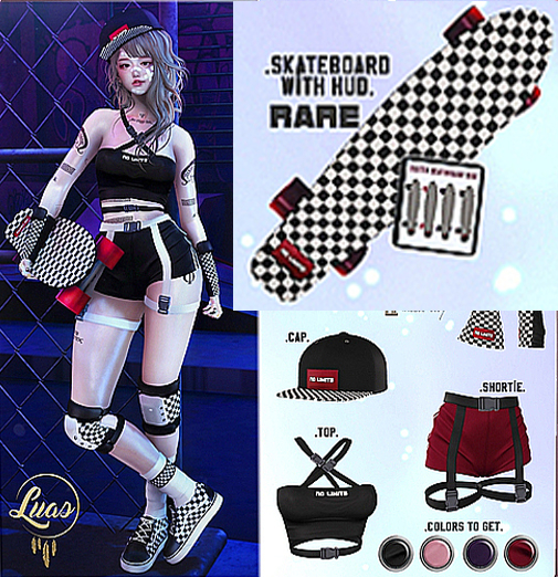 Luas Skater Skateboard RARE