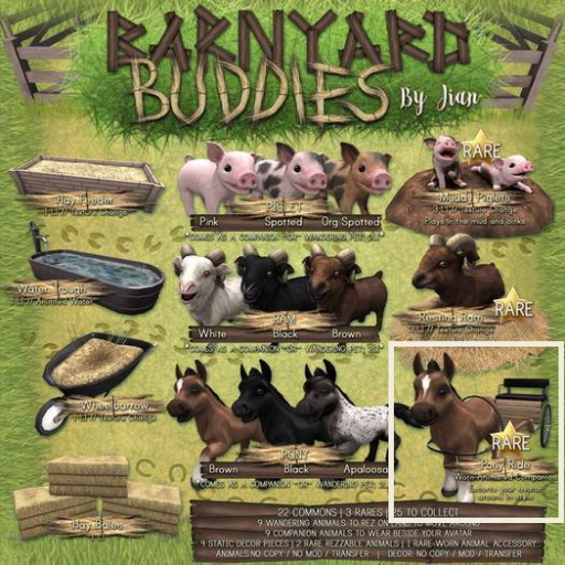 JIAN Barnyard Buddies :: Muddy Piglets(BOX) RARE
