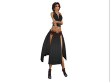 ~,~Falconvale Designs~,~ Black/red knitted skirt outfit (boxed)
