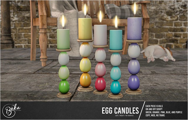-b- Egg Candles (orange)