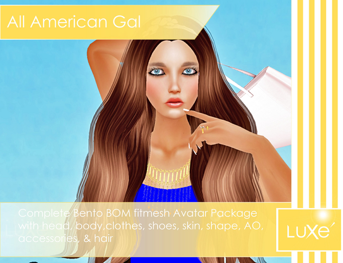 All American Gal Complete Bento BOM Avatar Package