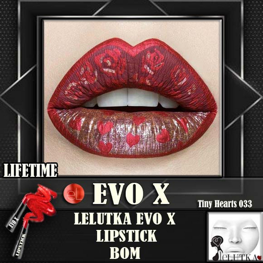 Lifetime Tiny Hearts LIPSTICK Leutka EVO X  BOM 033